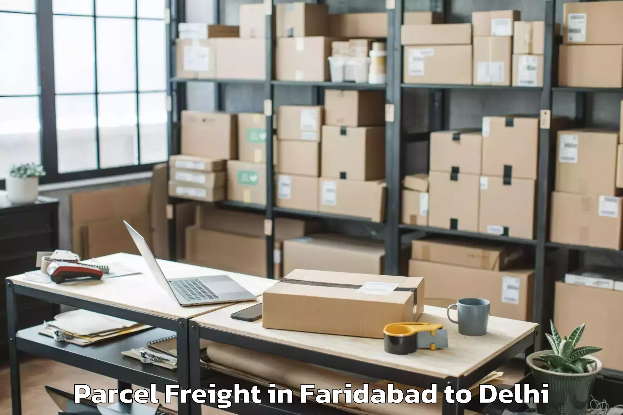 Book Faridabad to Bawana Parcel Freight Online